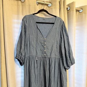 Old Navy Charcoal Long Sleeve Dress